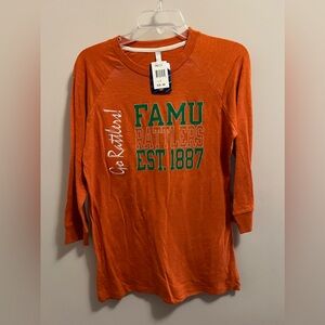 Florida A&M Rattlers FAMU Graphic Orange lightweight, long sleeve Ladies Size XL